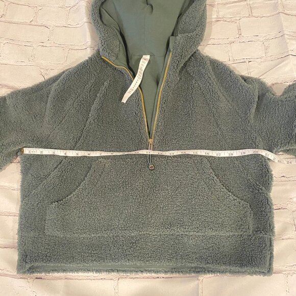 NWOT Lululemon Scuba Oversized Sherpa Fleece Hoodie Dark Forest Womens XS/S - Picture 11 of 11